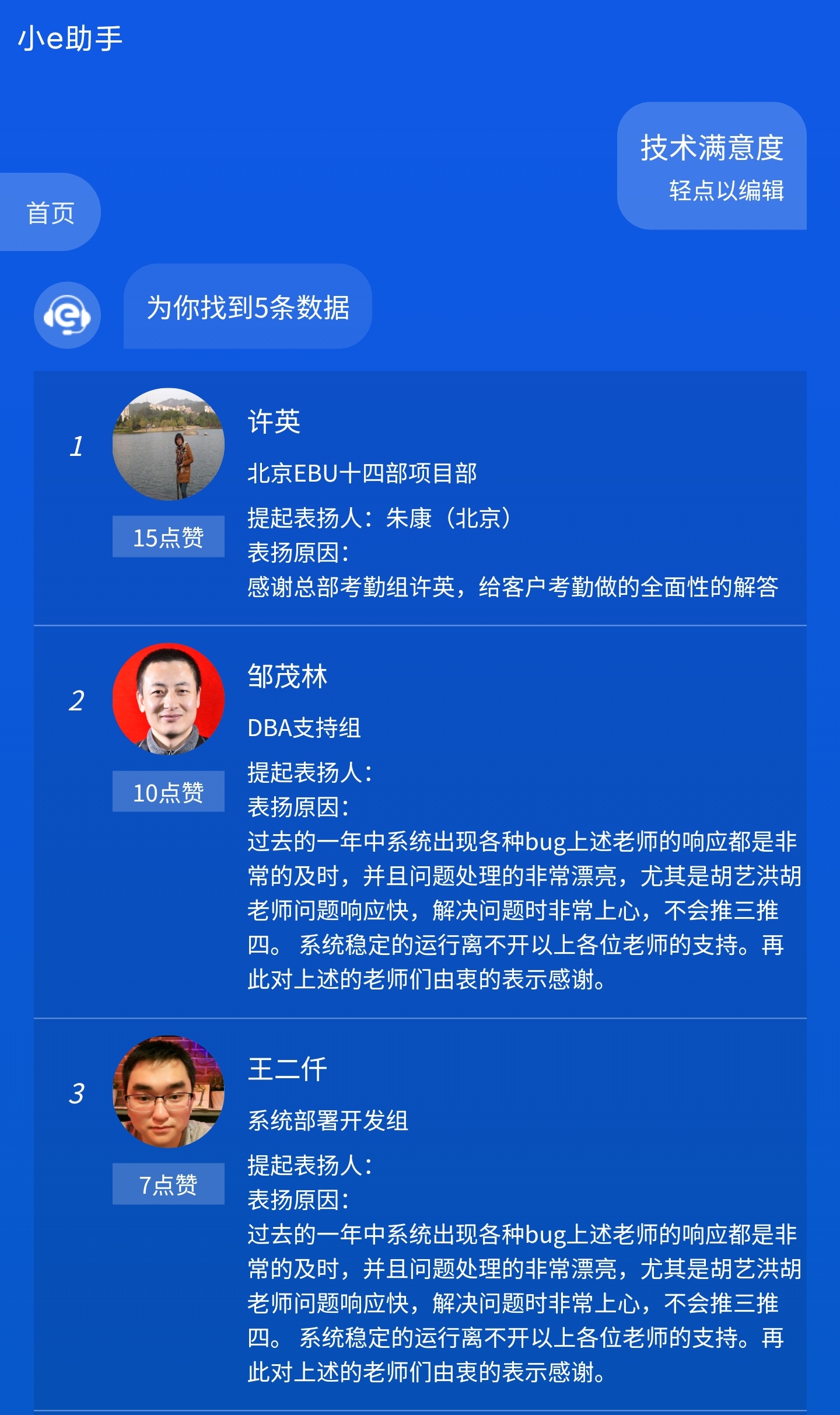 技术满意度